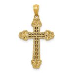 14k Two-tone Polished Cross Pendant - Image 4