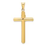 14k Two-Tone Polished Crucifix Pendant - Image 3