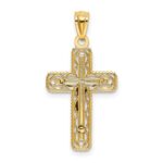 14k Two-tone Polished Crucifix Pendant - Image 3