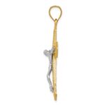 14k Two-tone Diamond-cut Passion Crucifix Pendant - Image 2