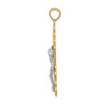 14k Two-tone Crucifix Pendant - Image 2