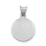 14k White Gold Polished Diamond-cut Semi-solid Our Lady Of Guadalupe Round Pendant - Image 4