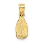 14k Satin and Diamond-cut Small Our Lady of Guadalupe Pendant - Image 3