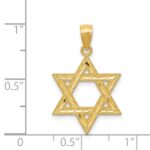 14k Diamond-cut Polished Star of David Pendant - Image 4