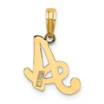 14KY Script Letter A Initial Pendant - Image 4