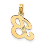 14KY Script Letter B Initial Pendant - Image 4