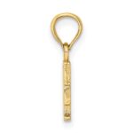 14K Polished Block Letter F Initial Pendant - Image 2