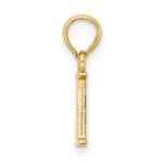 14K Polished Block Letter I Initial Pendant - Image 2