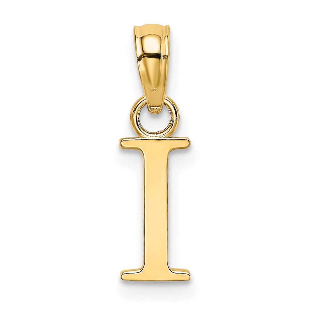 K6423I.jpg 14K Polished Block Letter I Initial Pendant - Image 1