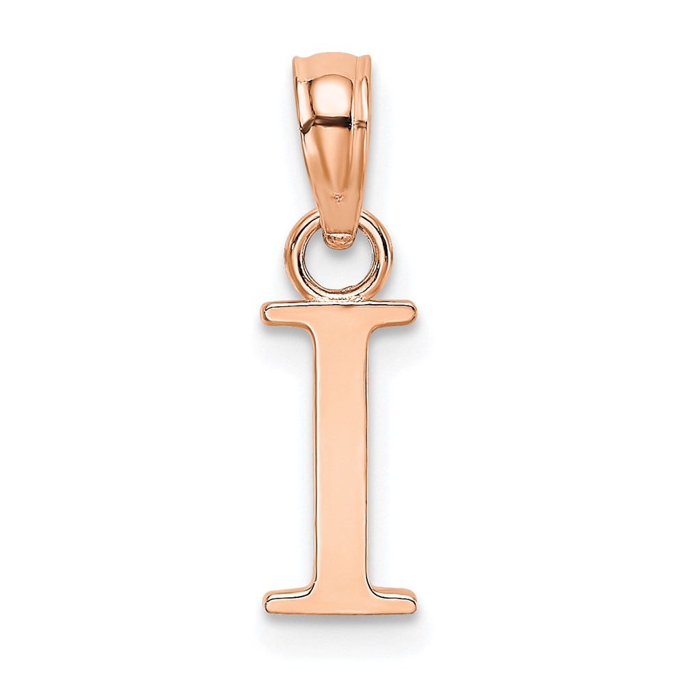 K6423RI.jpg 14K Rose Gold Polished Block Letter I Initial Pendant - Image 1