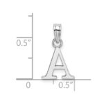14KW Polished Block Letter A Initial Pendant - Image 3