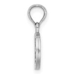 14KW Polished Block Letter D Initial Pendant - Image 2