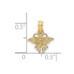 14K Textured Mini Butterfly Charm - Image 3