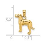 14K Polished Greyhound Dog Charm - Image 3