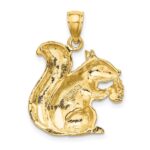 14K Textured Sitting Squirrel with Nut Charm - Image 4