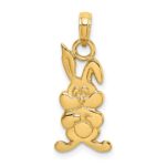 14K Cartoon Rabbit Charm