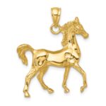 14K 3-D Polished Horse Charm - Image 4