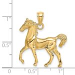 14K Polished Horse Charm - Image 3