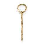 14K Textured Flat Eagle Head Charm - Image 2