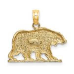 14K Textured Bear Charm - Image 4