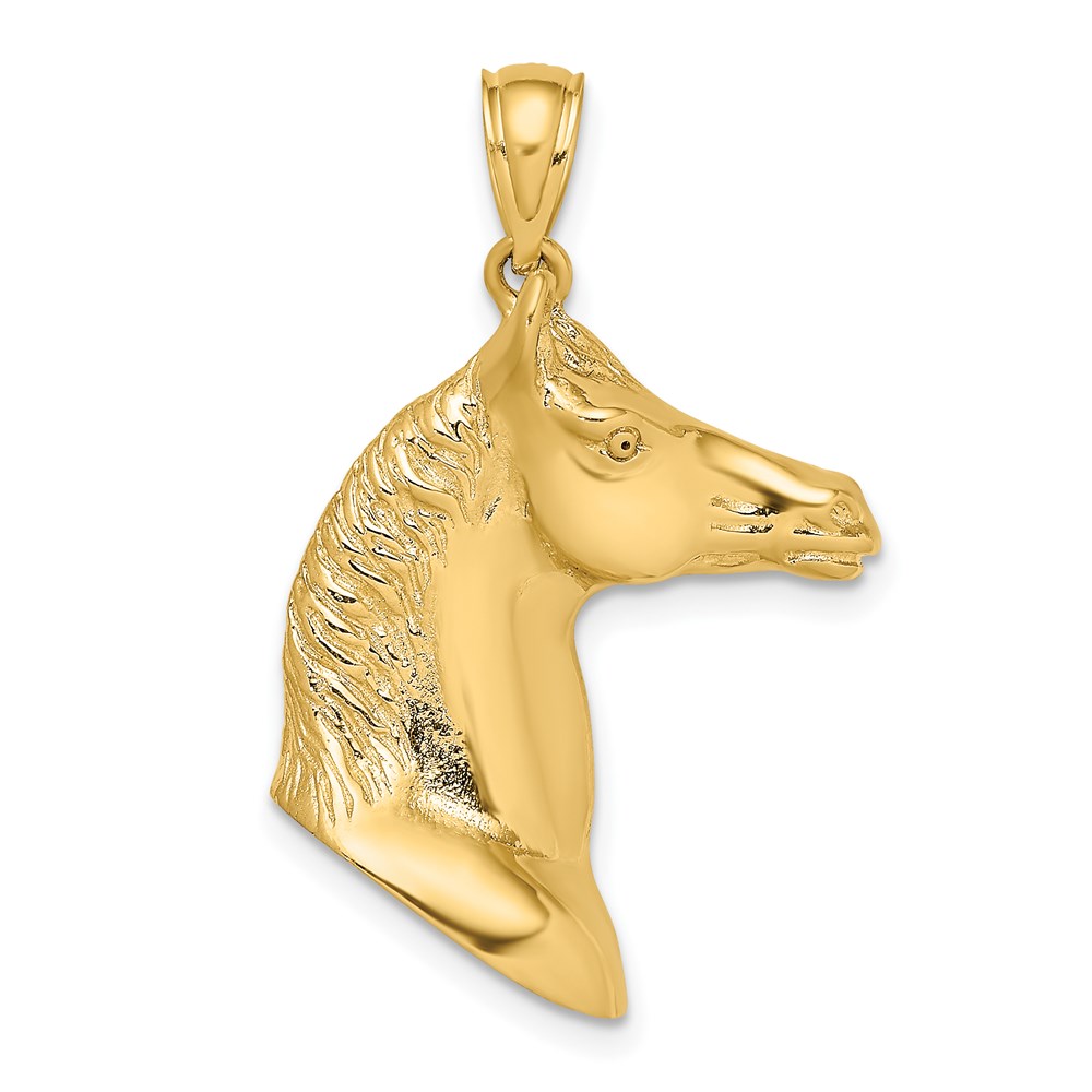 K6530.jpg 14K 3-D Polished Horse Head Charm - Image 1