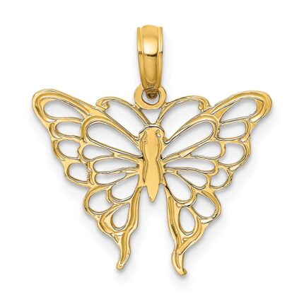 14K Filigree Butterfly Charm