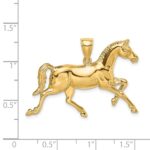 14K Polished Trotting Horse Charm - Image 3