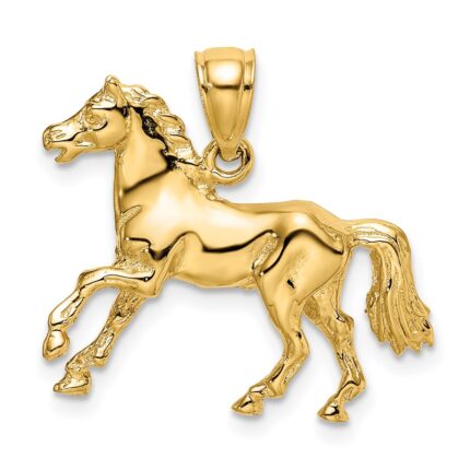14K 3-D Horse Charm
