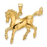 14K Cantering Horse Charm