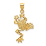 14K Frog with Textured Back Charm