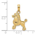 14K 3-D Poodle Dog Charm - Image 3