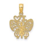 14K I HEART Butterfly Charm - Image 4