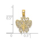 14K I HEART Butterfly Charm - Image 3