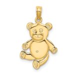 14k Reversible Teddy Bear Charm - Image 4