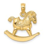 14K 3-D Playful Rocking Horse Charm - Image 4
