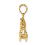 14K Polished 3-D Rocking Horse Charm - Image 2