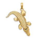 14K 3-D Alligator with Moveable Mouth Charm - Image 3