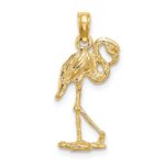 14K 3-D Flamingo with Head Up Charm - Image 4