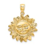 14K Smiling Sun Charm