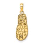 14K 3-D Enamel Shell On Blue Polka-Dot Flip-Flop Charm - Image 4