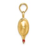 14K Red Enameled Polished 3-D Genie Lamp Charm - Image 2