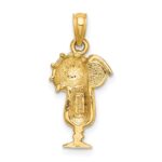 14K Yellow Enameled Tropical Drink with Multi-Colored Umbrella Charm - Image 3