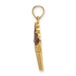 14K Brown Enameled Chocolate Ice Cream Cone Charm - Image 2