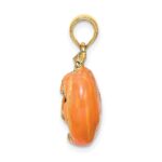 14K 3-D Enameled Jack-o-Lantern with Black Cat and Moon Charm - Image 2