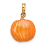 14K 3-D Enameled Jack-o-Lantern with Black Cat and Moon Charm - Image 3