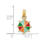 14K Multi-Color Enamel Umbrella Charm - Image 2