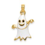 14K 3-D Enameled Ghost Charm