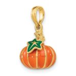 14K 3-D Enameled Pumpkin Charm - Image 4