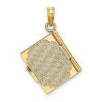 14K Enameled 3-D Moveable MY LOVE STORY Book Pendant - Image 3