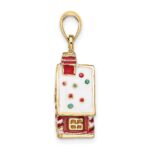 14K 3-D Enamel Gingerbread House Charm - Image 3